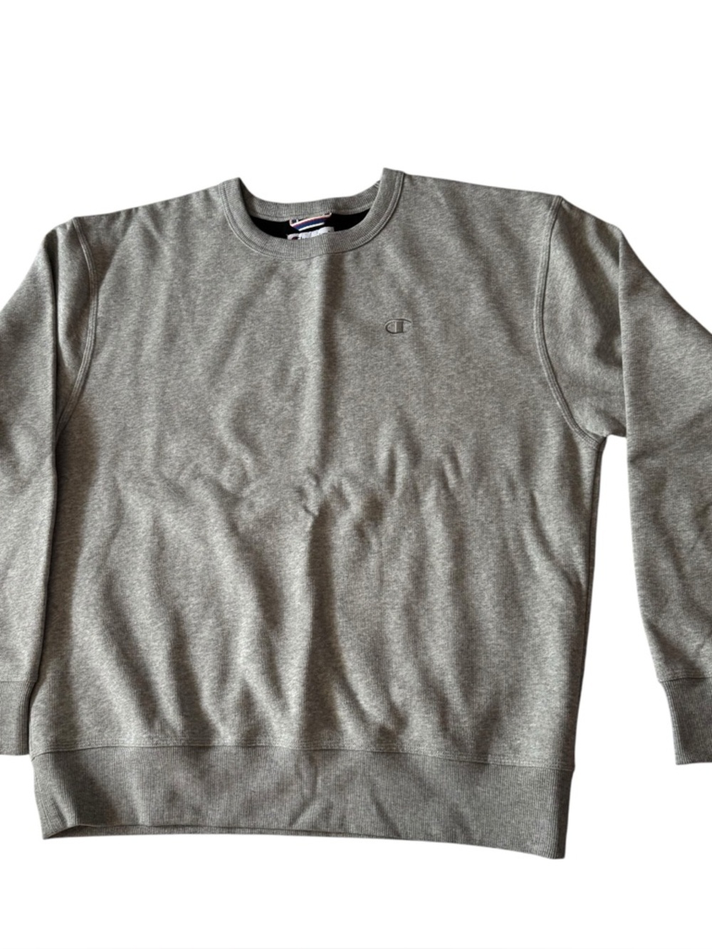 NWT Men’s Dark Gray Champion Powerblend Fleece Crew Neck Sweatshirt